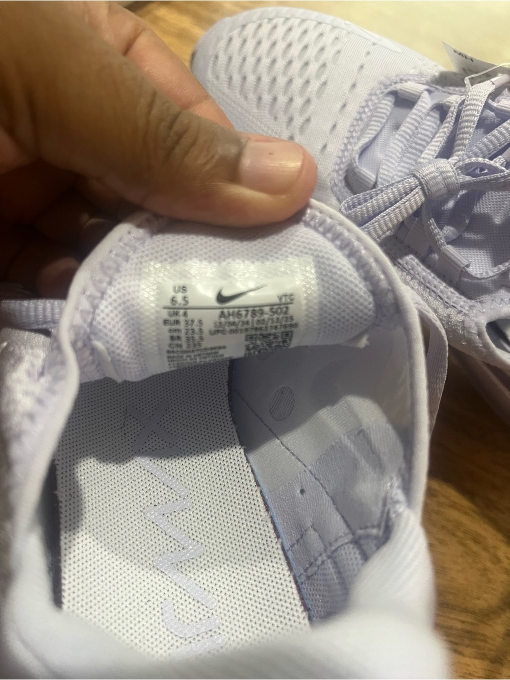 Nike Kids Light Lavender Lace-Up Sneakers